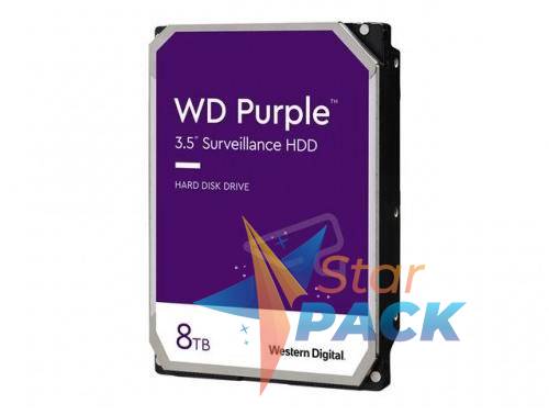 HDD WD 8TB, Purple, 5.400 rpm, buffer 128 MB, pt supraveghere