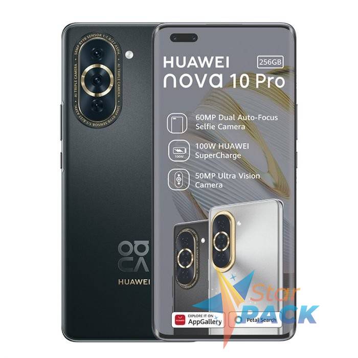 Huawei Nova 10 Pro Starry Black LTE/6.78/OC/8GB/256GB/60MP+8MP/50MP+8MP+2MP/4500mAh