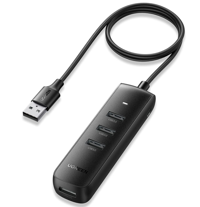 HUB extern Ugreen, CM416 porturi USB: USB 3.0 x 4, conectare prin USB 3.0, lungime 1 m, negru,  - 6957303886579