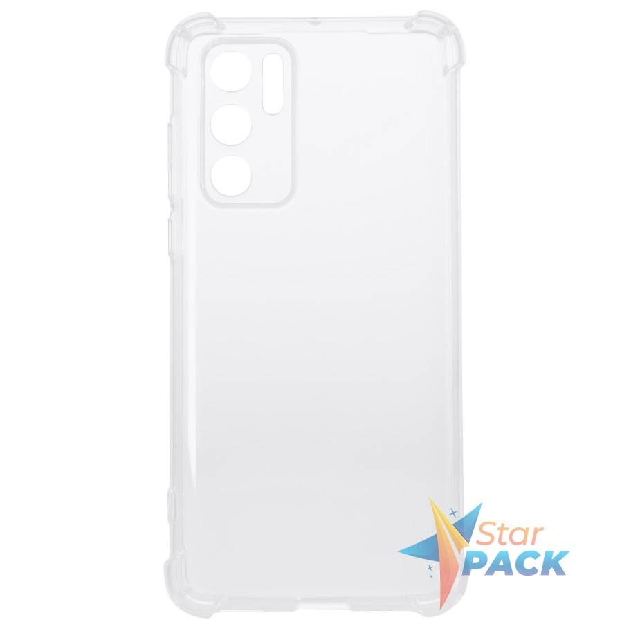 Husa Huawei telefon P 40, transparent, tip back cover, protectie suplimentara antisoc la colturi, material flexibil TPU