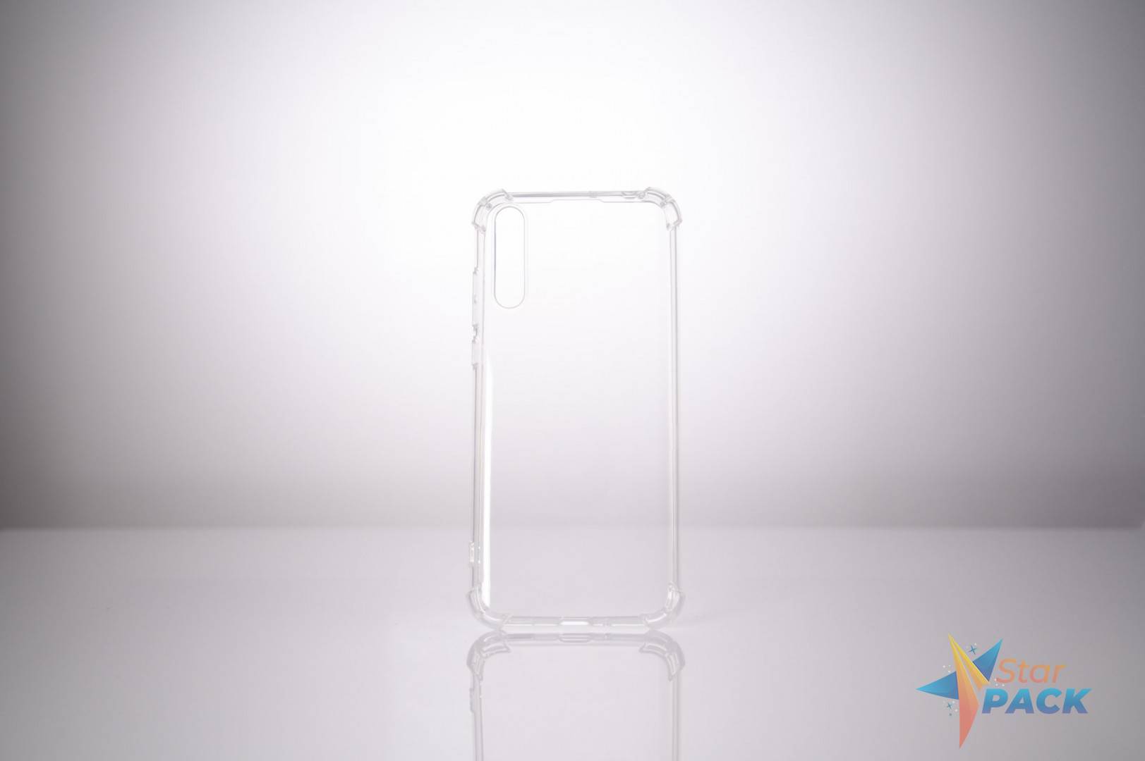 Husa Huawei telefon P Smart S, transparent, tip back cover, protectie suplimentara antisoc la colturi, material flexibil TPU