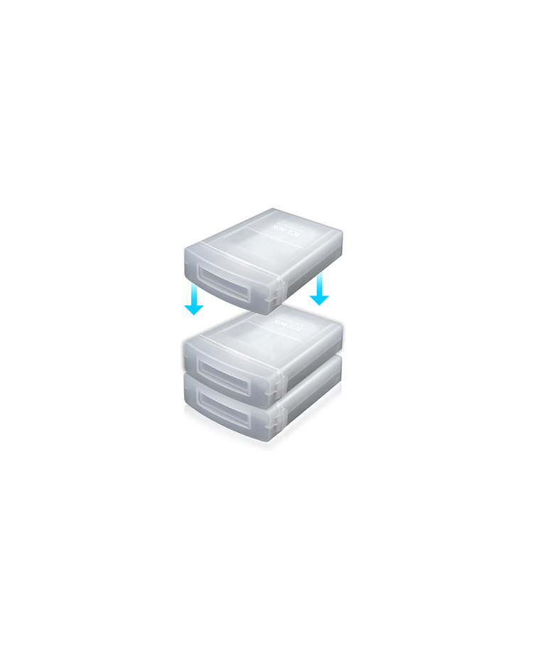 HUSA Icy Box, pt HDD, 3.5, plastic, transparent, 