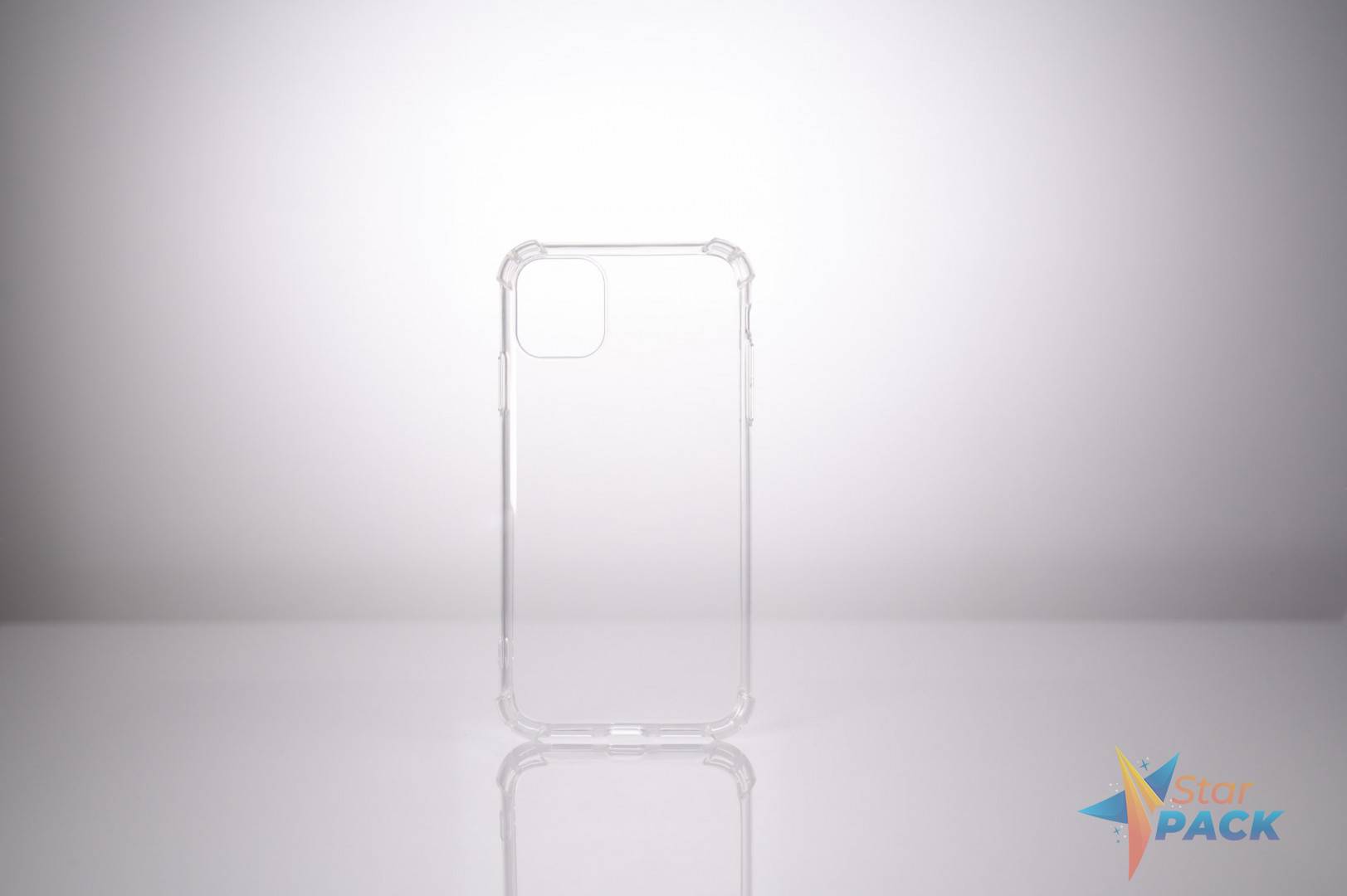 Husa Iphone 11 Spacer, grosime 1.5mm, protectie suplimentara antisoc la colturi, material flexibil TPU, transparenta