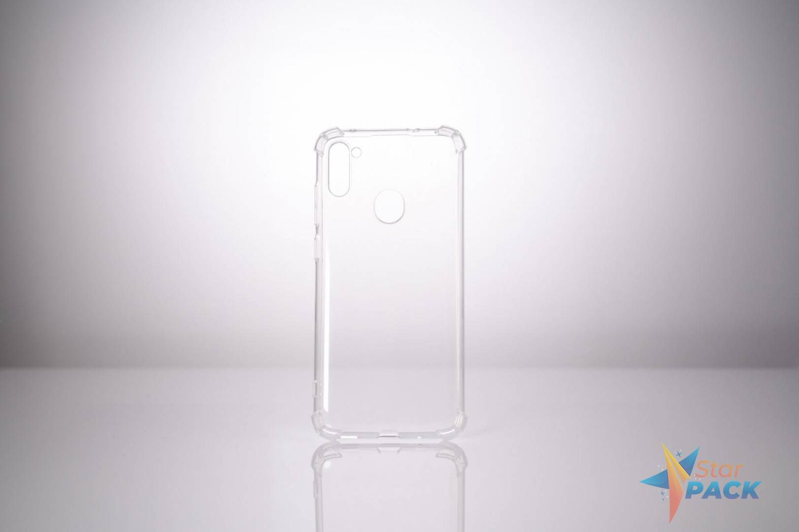 Husa Samsung Galaxy M11 Spacer, transparenta, grosime 1.5mm, protectie suplimentara antisoc la colturi, material flexibil TPU
