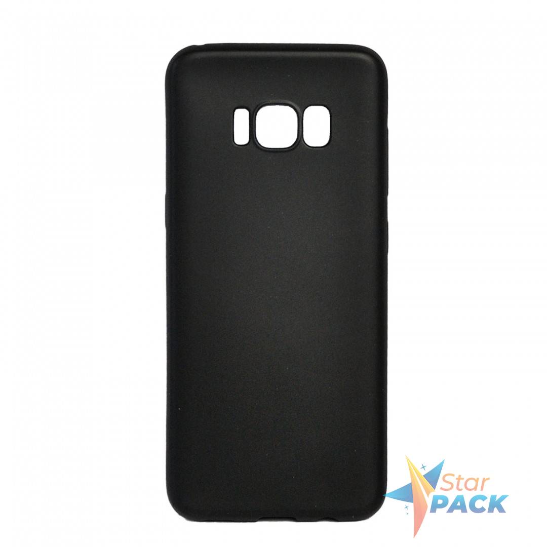 Husa Samsung S8 Spacer, negru, grosime 1 mm, material flexibil TPU, ColorFull Matt Ultra negru