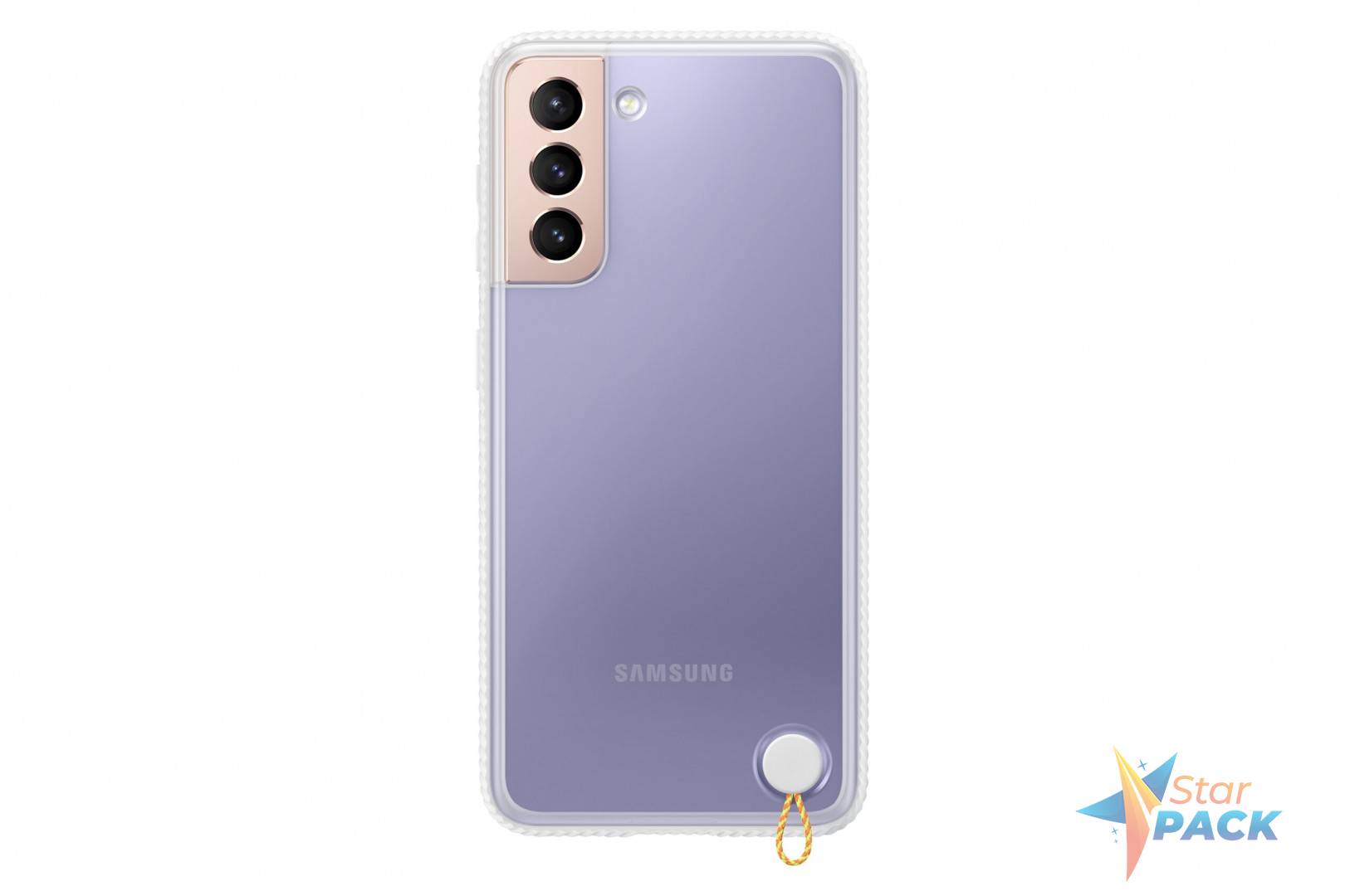 HUSA Smartphone Samsung, pt Galaxy S21, tip back cover, policarbonat | poliuretan, Clear Protective Cover, alb