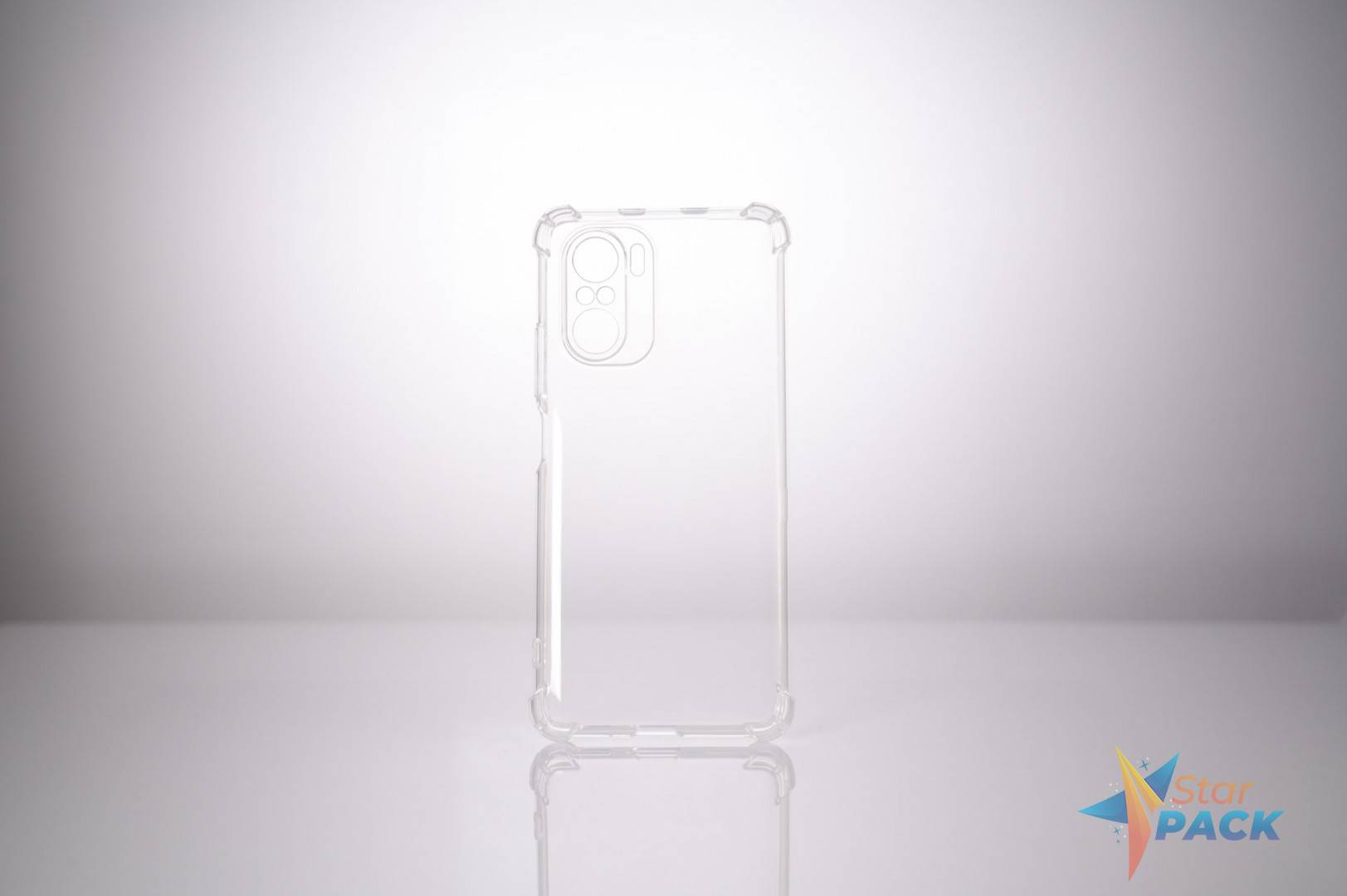 Husa Xiaomi Pocophone F3 5G Spacer, transparenta,  grosime 1.5mm, protectie suplimentara antisoc la colturi, material flexibil TPU