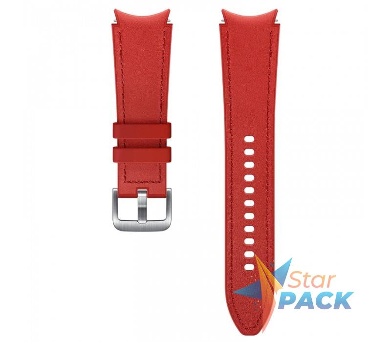 Hybrid Leather Band 20mm M/L Red