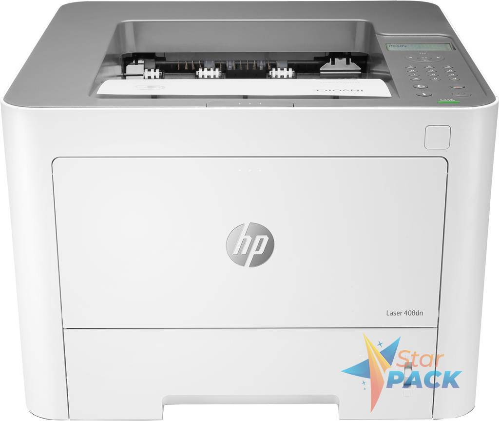 Imprimanta Laser Mono HP 408dn, A4, Functii: Impr., Viteza de Printare Monocrom: 40 ppm, Viteza de printare color: , Conectivitate:USB|WiFi, Duplex:Da, ADF:Nu