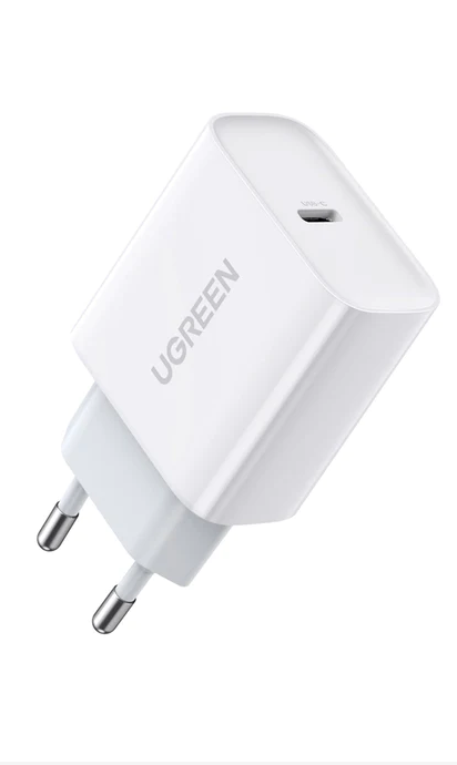 INCARCATOR retea Ugreen, CD137 Quick Charge 20W, 1 x USB Type-C 5V/3A, alb  - 6957303864508