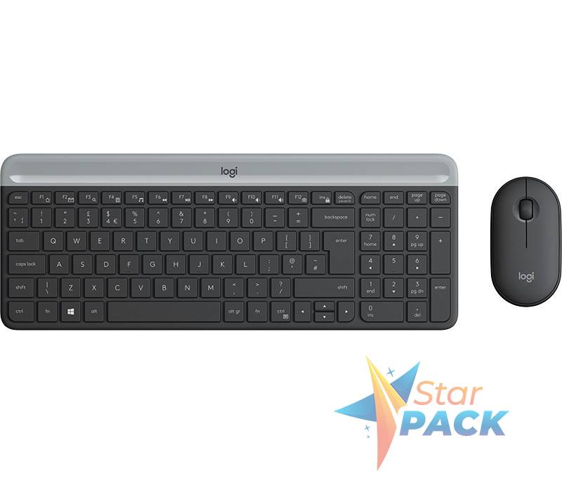 LOGITECH Logitech Slim Wireless Keyboard and Mouse Combo MK470 - GRAPHITE