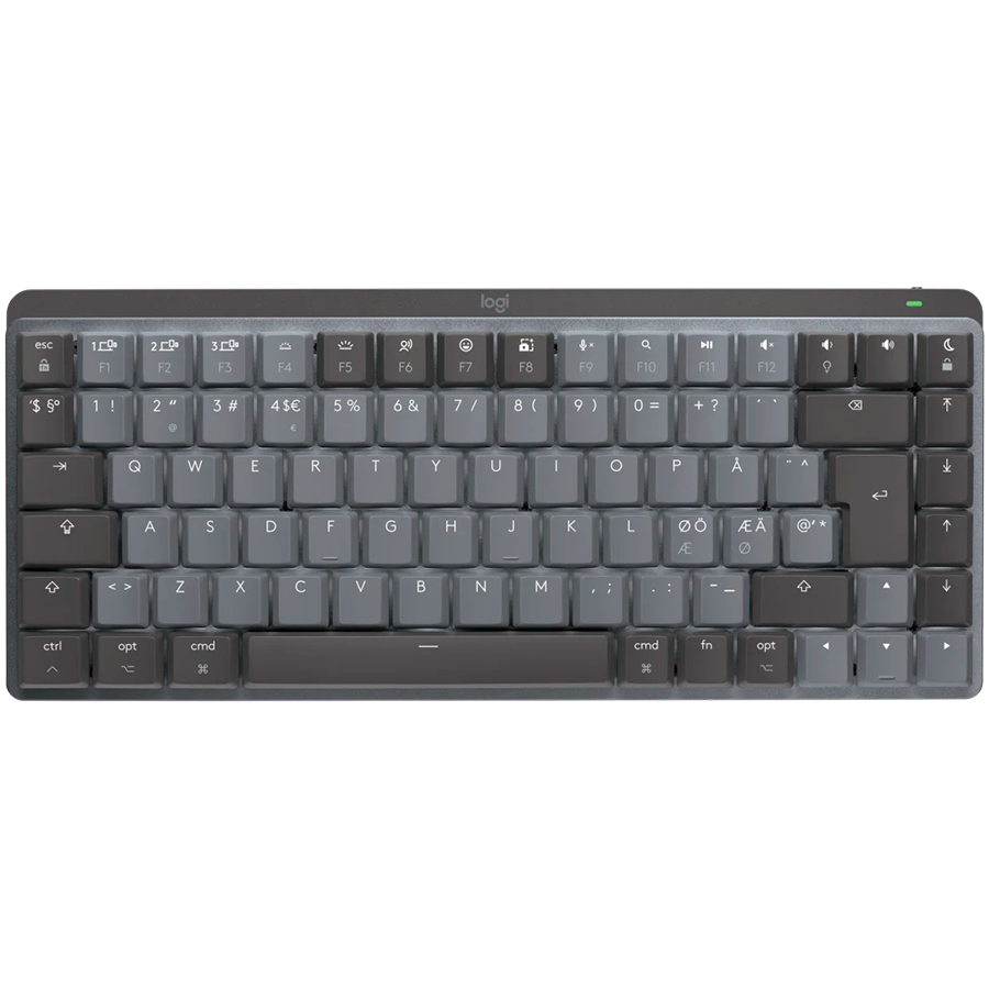 LOGITECH MX Mechanical Mini for Mac Minimalist Wireless Illuminated Keyboard  - SPACE GREY - US INTL - 2.4GHZ/BT - N/A - EMEA - TACTILE