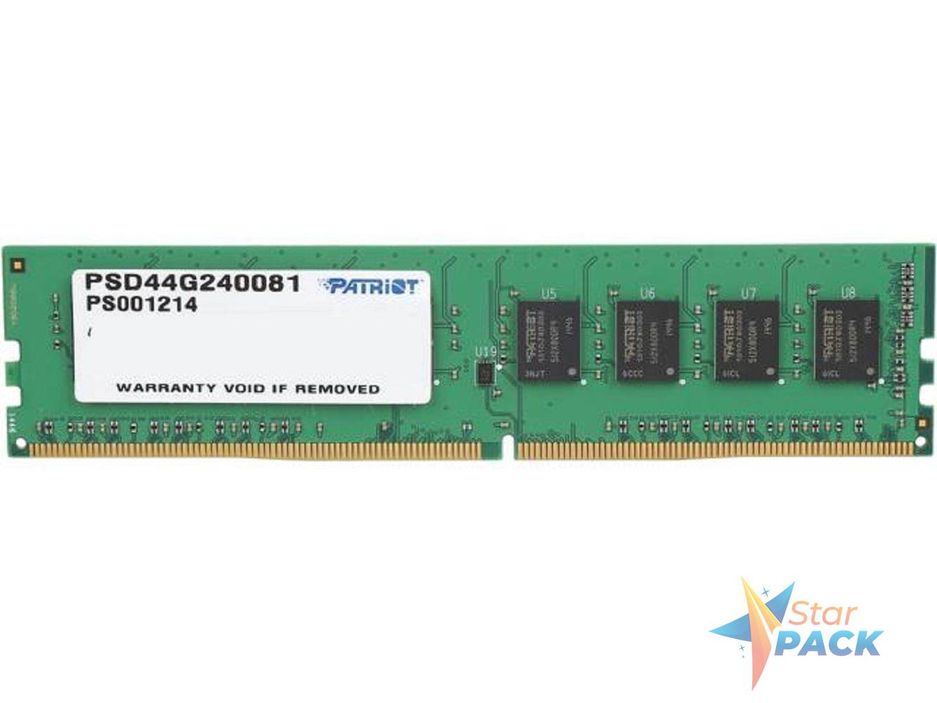Memorie DDR Patriot DDR4 4 GB, frecventa 2400 MHz, 1 modul