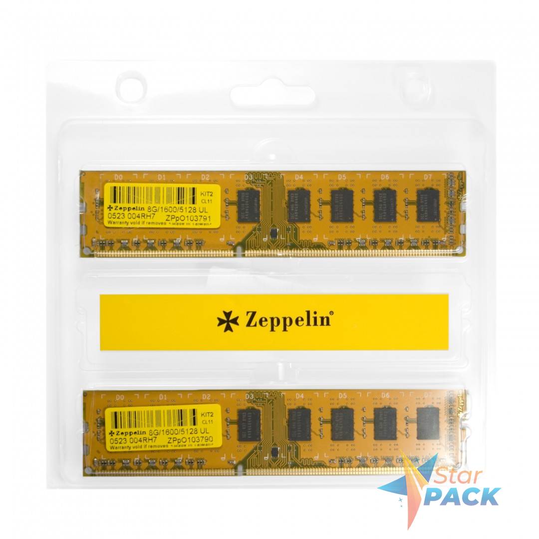 Memorie DDR Zeppelin DDR3 16GB frecventa 1600 Mhz dual channel kit
