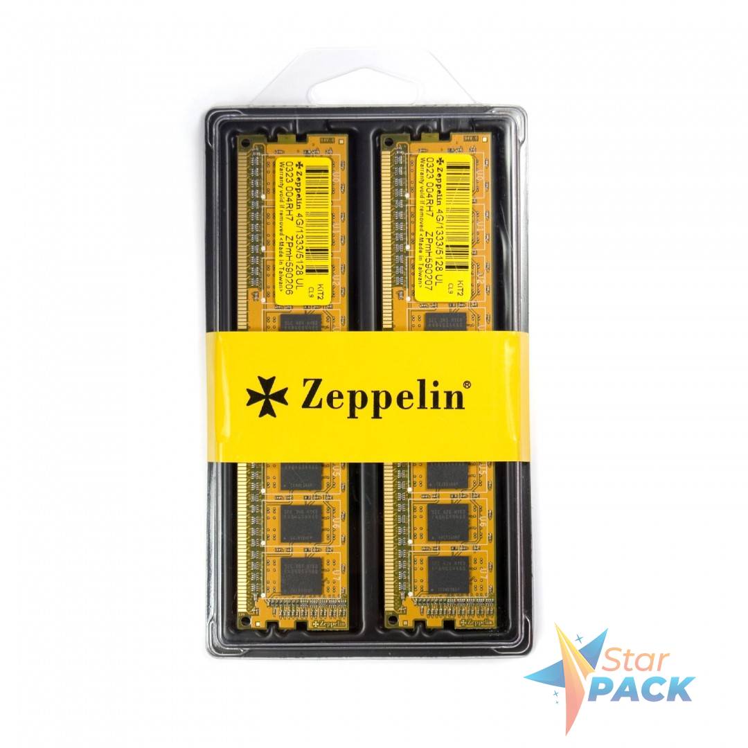 Memorie DDR Zeppelin DDR3 8GB frecventa 1333 Mhz dual channel kit