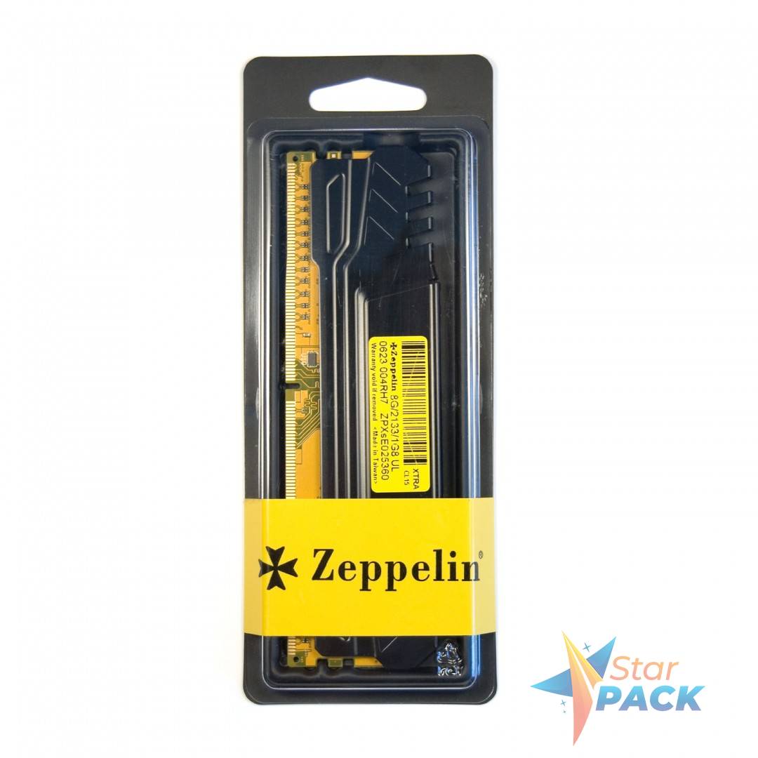 Memorie DDR Zeppelin DDR4 8GB frecventa 2133 MHz, 1 modul, radiator, retail