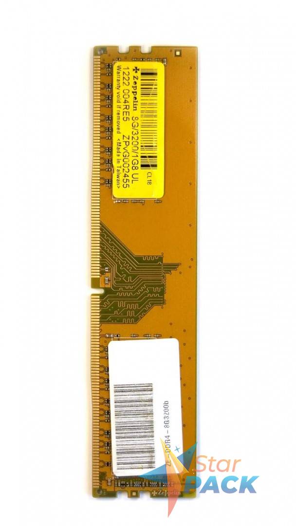 Memorie DDR Zeppelin DDR4 8GB frecventa 3200 MHz, 1 modul, latenta 