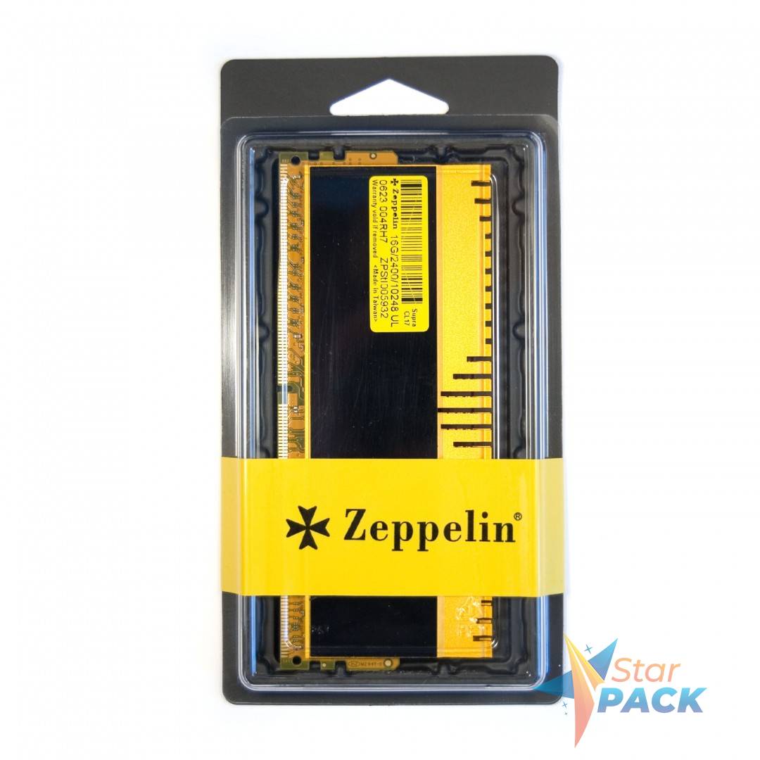 Memorie DDR Zeppelin DDR4 Gaming 16GB frecventa 2400 MHz, 1 modul, radiator, retail