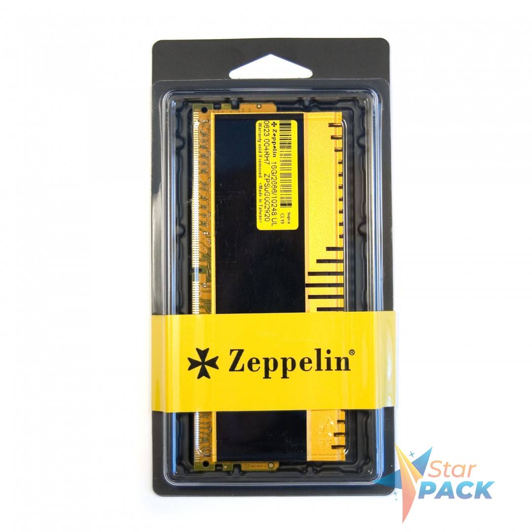 Memorie DDR Zeppelin DDR4 Gaming 16GB frecventa 2666 MHz, 1 modul, radiator, retail