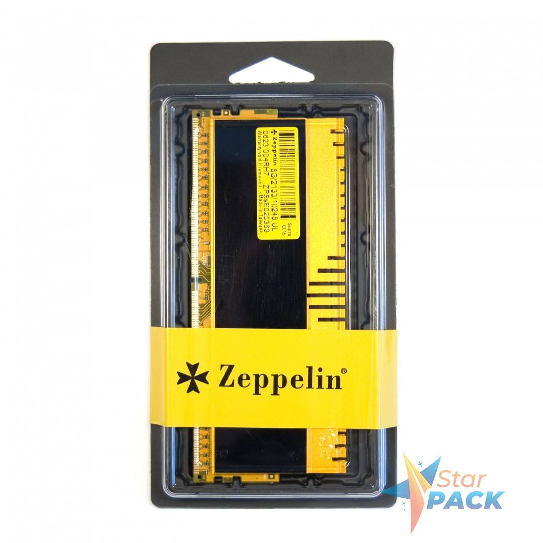 Memorie DDR Zeppelin DDR4 Gaming 8GB frecventa 2133 MHz, 1 modul, radiator, retail