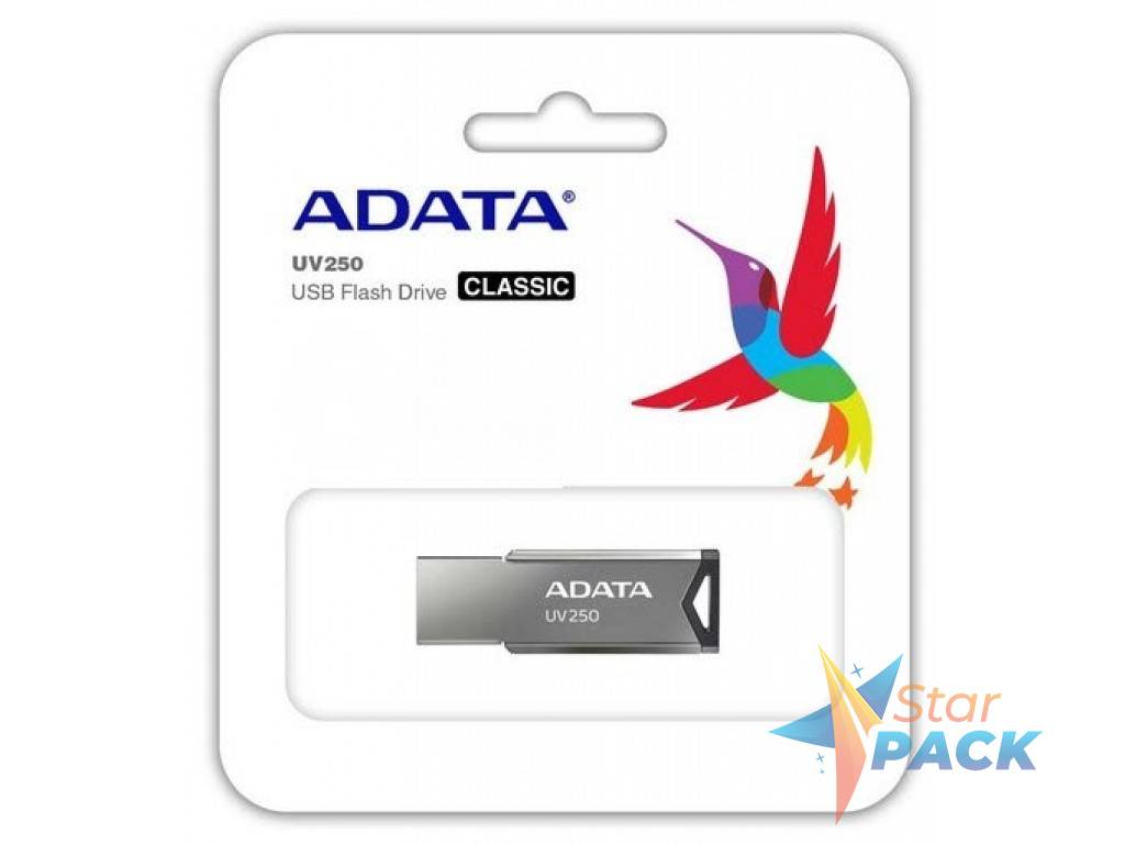 MEMORIE USB 2.0 ADATA 16 GB, clasica, carcasa aluminiu, argintiu