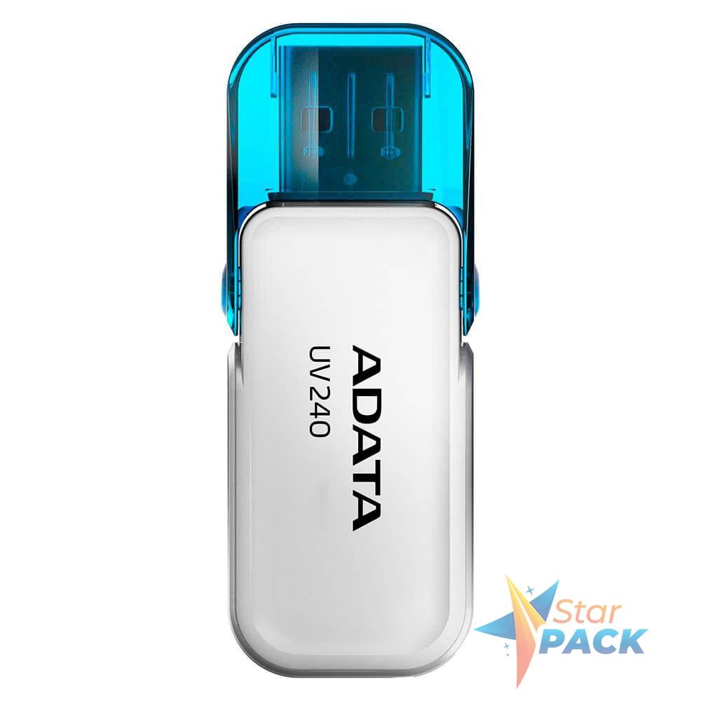 MEMORIE USB 2.0 ADATA 32 GB, cu capac, carcasa plastic, alb
