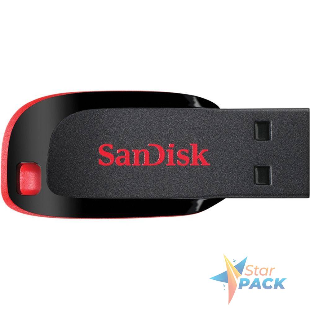 MEMORIE USB 2.0 SANDISK 64 GB, clasica, carcasa plastic, negru