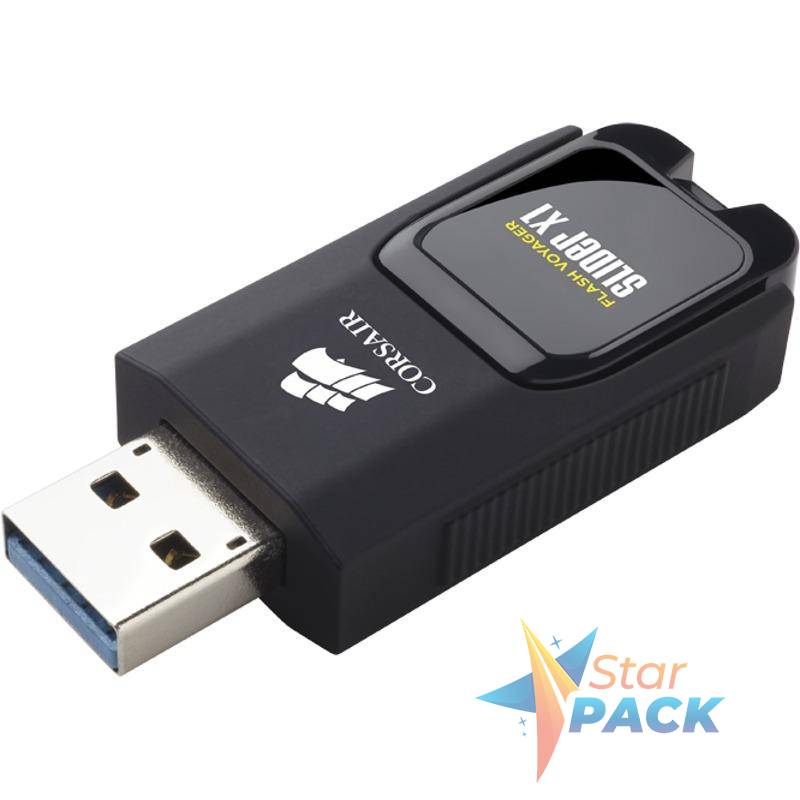 MEMORIE USB 3.0 CORSAIR 32 GB, retractabila, carcasa plastic, negru