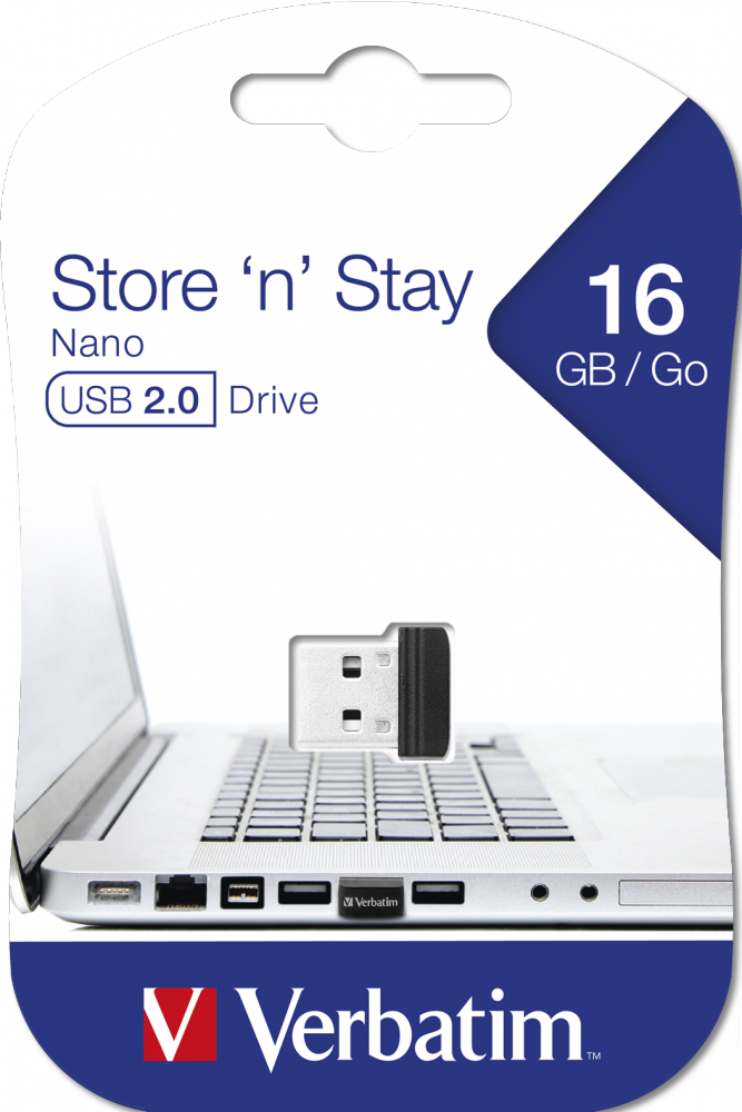 MEMORIE USB VERBATIM NANO STORE ` N ` STAY 16GB USB 2.0