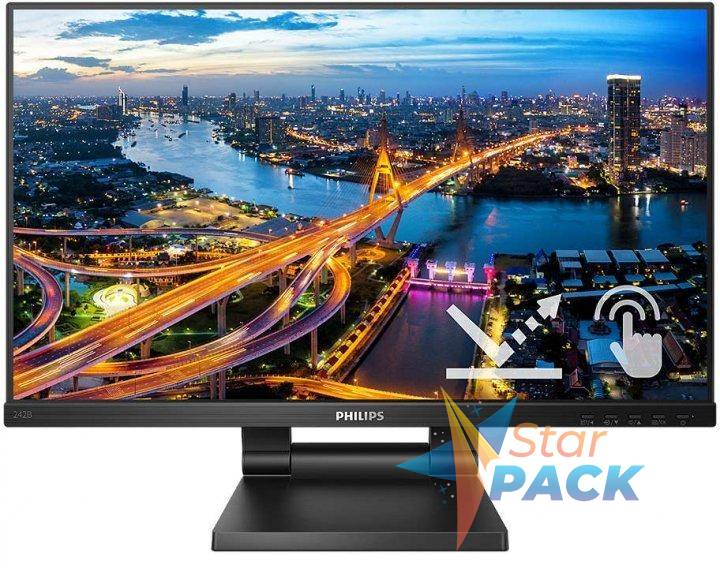 MONITOR  Philips 23.8 inch, home | office, IPS, Full HD, Wide, 250 cd/mp, 4 ms, HDMI | VGA | DisplayPort