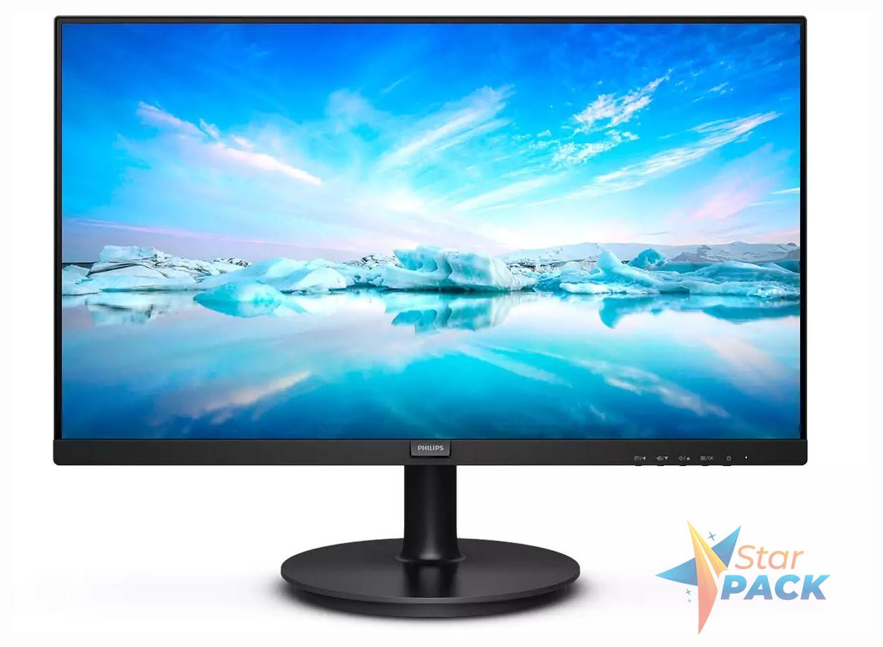 MONITOR PHILIPS 27, home or office, LCD-VA, Full HD, 1920 x 1080, 75 Hz, Wide, 250 cd/mp, 4 ms, VGA, HDMI, iesire jack
