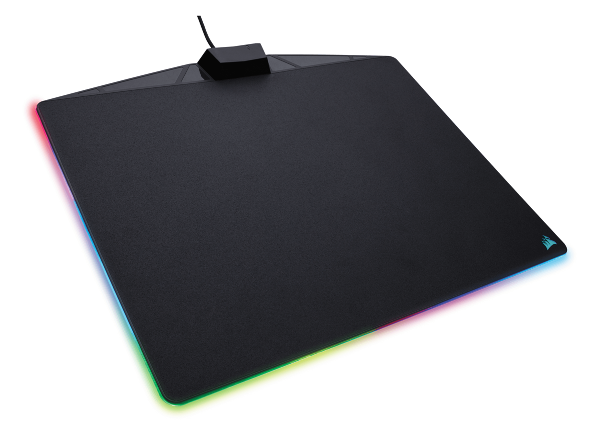 Mouse PAD CORSAIR, MM800 RGB Polaris, gaming , cu led, plastic, 350 x 260 x 5 mm, negru , iluminat RGB