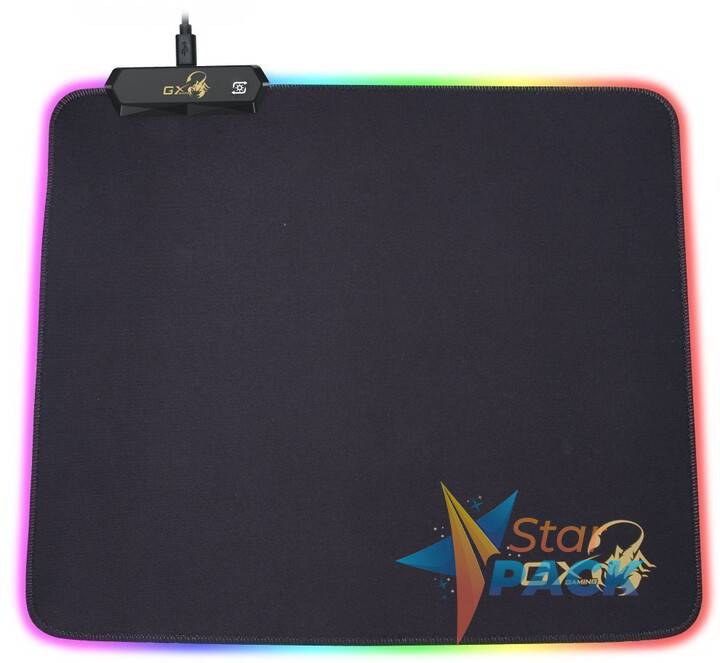 Mouse PAD GENIUS, GX-Pad 300S RGB, gaming , cu led, cauciuc si material textil, 320 x 270 x 3 mm, negru , iluminat RGB