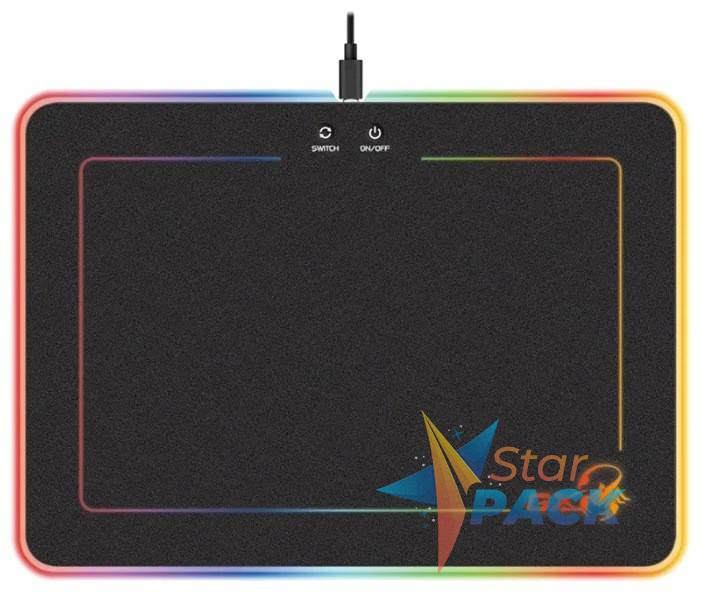 Mouse PAD GENIUS, GX-Pad 600H RGB, gaming , cu led, cauciuc si material textil, 320 x 250 x 5.5 mm, negru , iluminat RGB