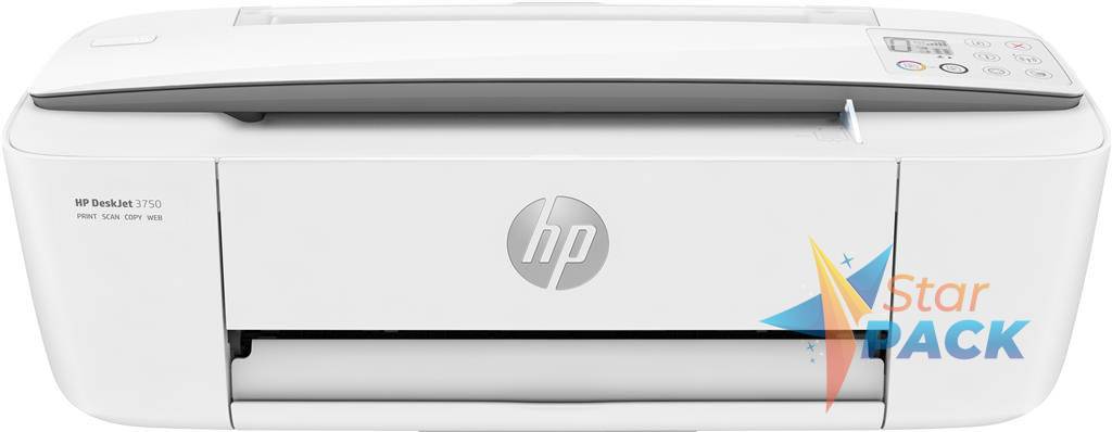 Multifunctional Inkjet Color HP DeskJet 3750 All-in-One, A4, Functii: Impr.|Scan.|Cop., Viteza de Printare Monocrom: 7.5 ppm, Viteza de printare color: 5.5 ppm, Conectivitate:USB|WiFi, Duplex:Nu , ADF:Nu