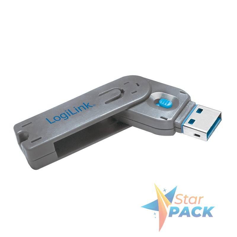 PORT Blocker LOGILINK, USB-A,  1buc. contine 1 cheie, incuietori de USB