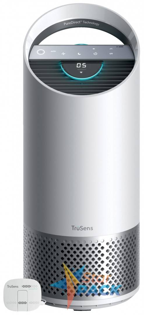PURIFICATOR AER LEITZ TruSens Z-2000 cu SensorPod, doua fluxuri de aer, sterilizare UV, filtru pre-carbon DuPont, filtru HEPA360, display touch, pentru camera 35m2, alb
