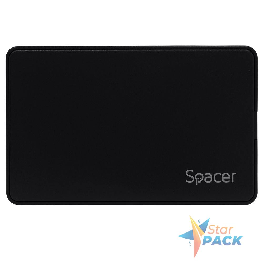 RACK extern SPACER, pt HDD/SSD, 2.5 inch, S-ATA, interfata PC USB 3.1 Type C, plastic, negru