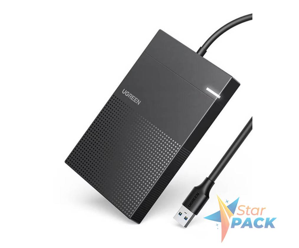 RACK extern Ugreen, CM471 pt HDD si SSD SATA 2.5 conectare USB 3.2 max 5 Gbps, ABS, negru  - 6957303837199