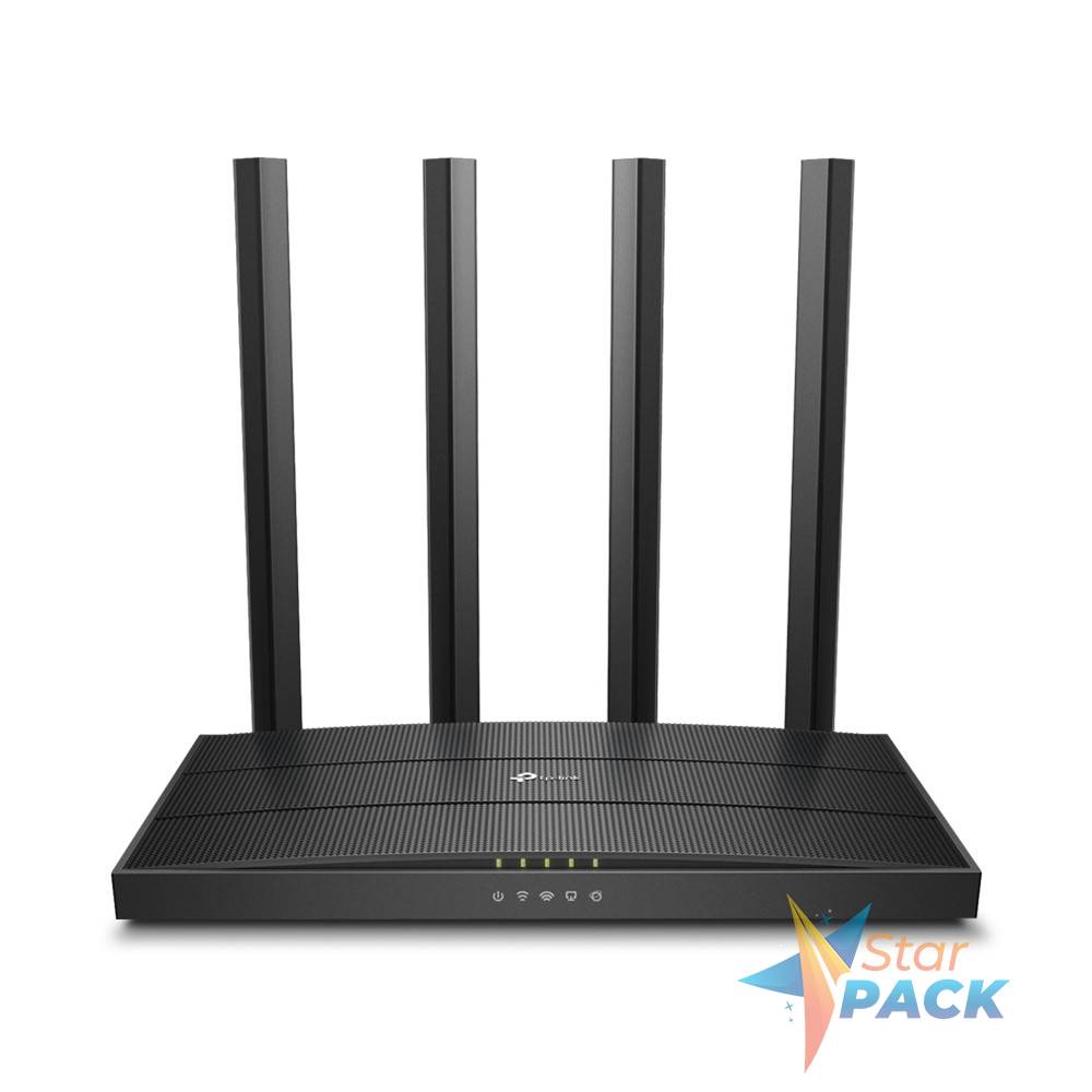 ROUTER TP-LINK wireless 1900Mbps, MU-MIMO, 4 porturi Gigabit, 4 antene externe, Dual Band 2.4 GHz+5 GHz AC1900