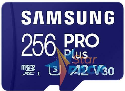 SAMSUNG PRO Plus 256GB microSD UHS-I U3 Full HD 4K UHD 180MB/s Read 130MB/s Write Memory Card Incl. SD-Adapter 2023