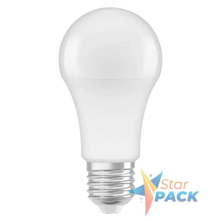 Set 3 BEC LED Osram, soclu E27, putere 10 W, forma clasic, lumina alb calda, alimentare 220 - 240 V