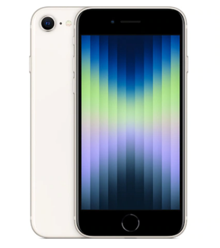 SMARTphone Apple, iPhone 13 SE  ecran 4.7 inch, dual sim,  rez. camera 12 Mpix,  memorie interna 64 GB, 5G, iOS, alb