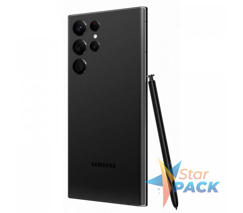 SMARTphone Samsung, Galaxy S22 Ultra  ecran 6.8 inch, dual sim,  rez. camera 10 Mpix,  memorie interna 128 GB, 5G, Android, acumulator 3700 mAh, negru