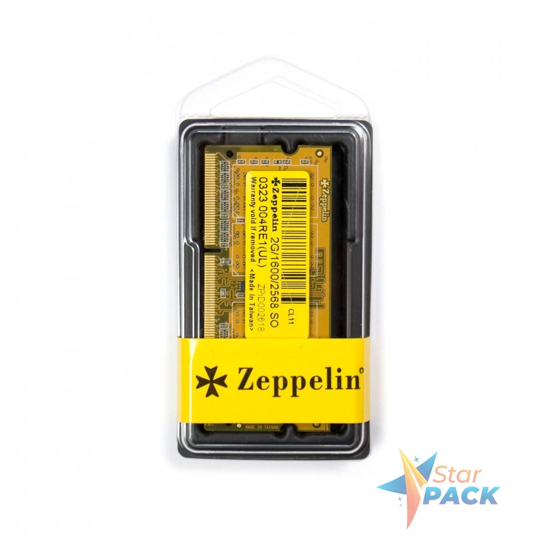 SODIMM  Zeppelin, DDR3 2GB, 1600 MHz, retail