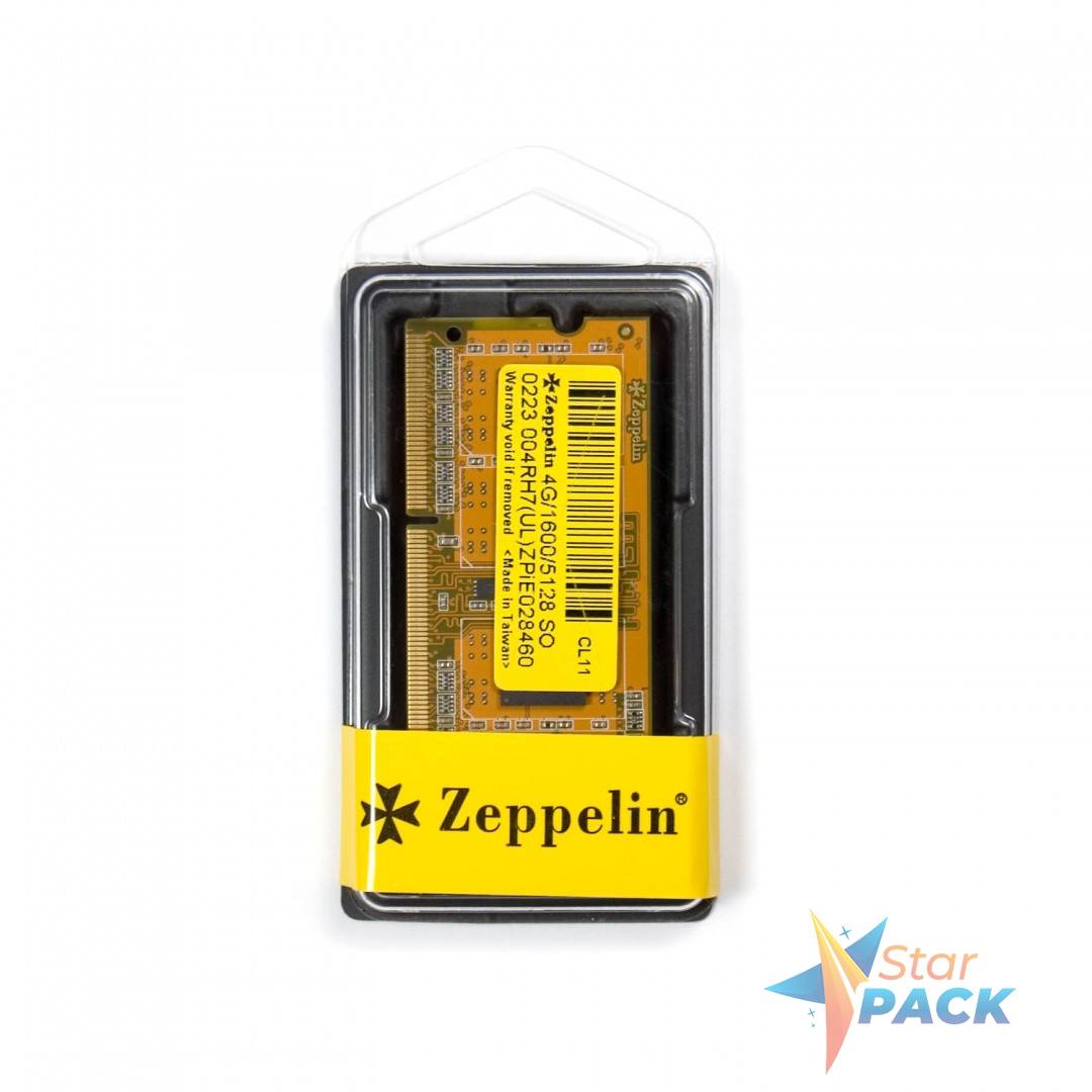 SODIMM  Zeppelin, DDR3 4GB, 1600 MHz