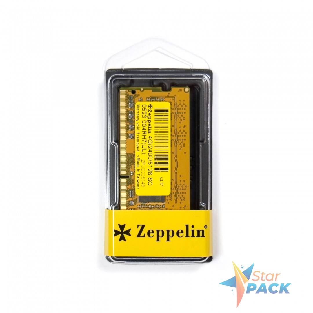 SODIMM  Zeppelin, DDR4 4GB, 2400 MHz, retail