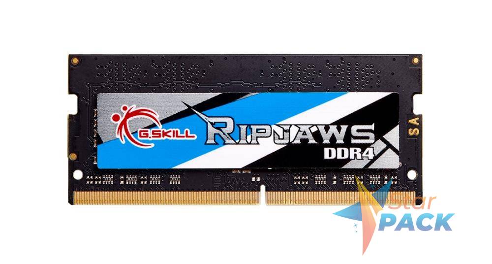 SODIMM G.Skill, Ripjaws, DDR4, 16GB, Number of modules 1, 3200 MHz, 260-pin SO DIMM, CL 22, Nominal voltage 1.2 V