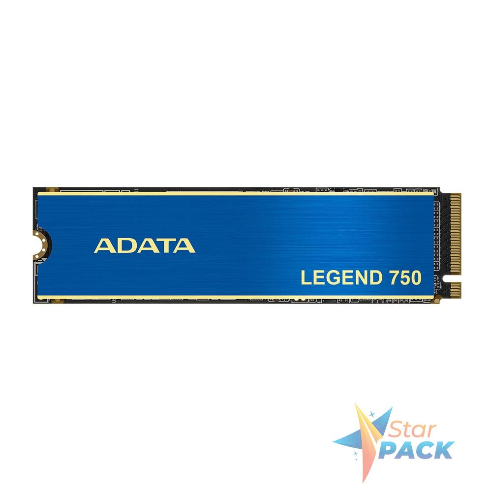 SSD ADATA, LEGEND 750, 500 GB, M.2, PCIe Gen3.0 x4, 3D TLC Nand, R/W: 3350/2450 MB/s