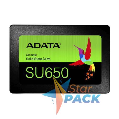 SSD ADATA SU650, 256GB, S-ATA 2.5, 3D TLC Nand, R/W: 520/450 MB/s